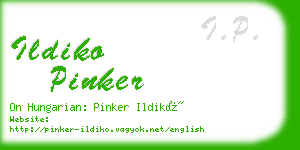 ildiko pinker business card